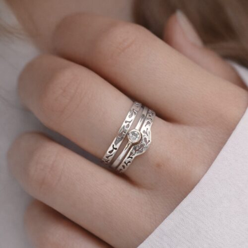 Bagues végétales en argent 925