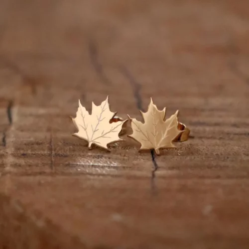 Boucles d'oreilles feuilles d'érable