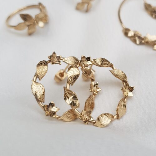 Boucles d'oreilles Violettes rondes