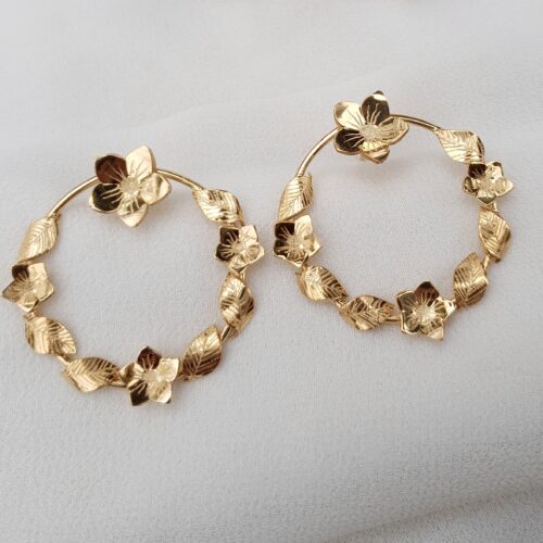 Boucles d'oreilles Violettes deux en une