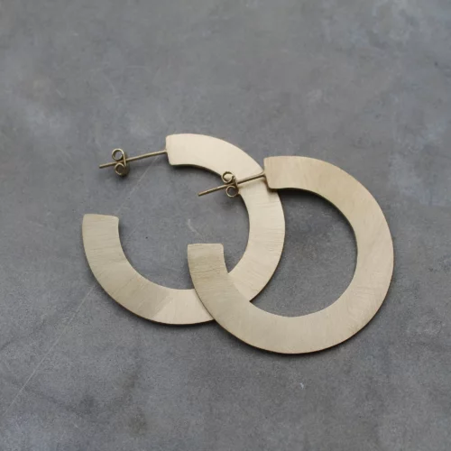 Boucles d'oreilles effet brossé