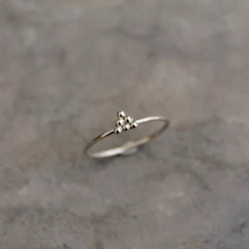 Bague triangle en argent 925