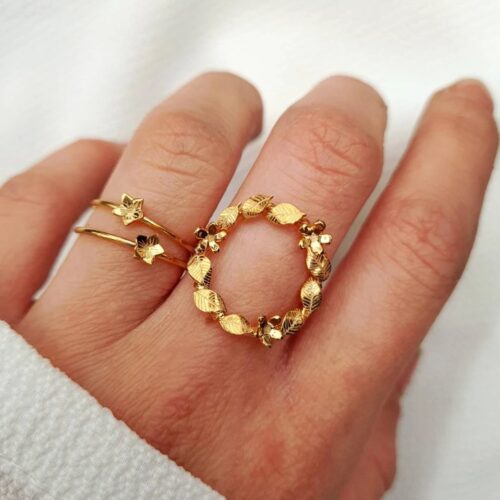 Bague couronne de fleurs
