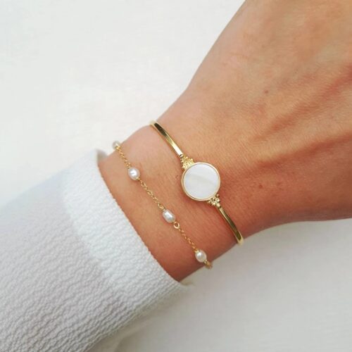 Bracelet billes et nacre