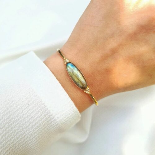 Bracelet billes et labradorite