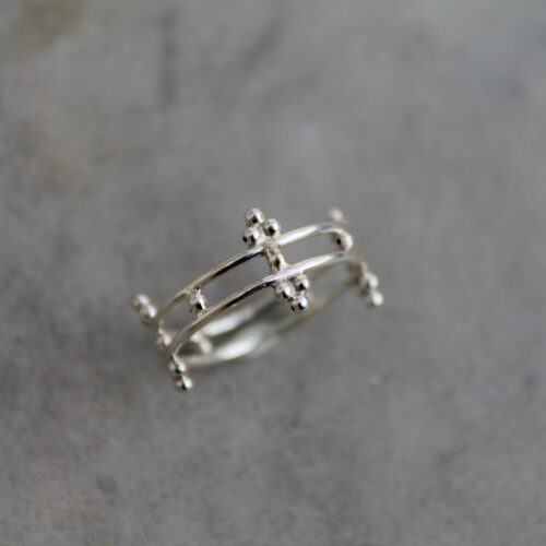 Bague médiévale en argent 925