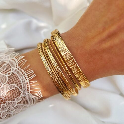 Set de bracelets martelés