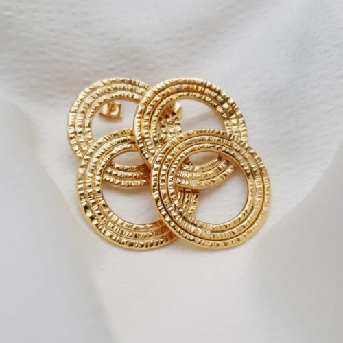 Grandes boucles d'oreilles martelées