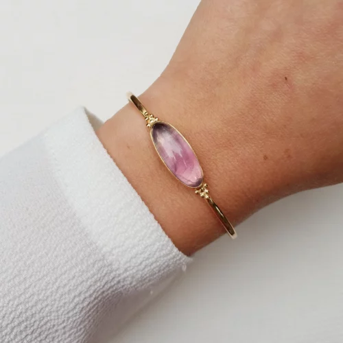 Bracelet billes et améthyste