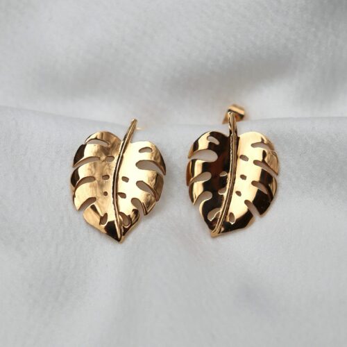 Boucles d'oreilles monstera