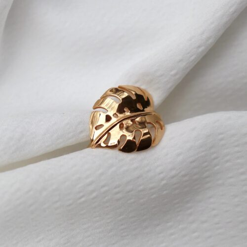 Bague feuille de monstera