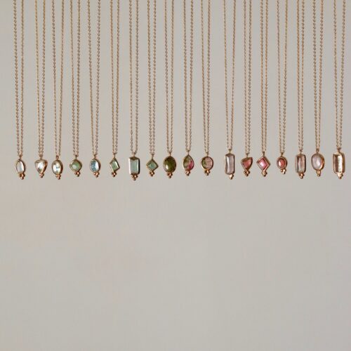 Mini-pendentifs billes et tourmalines