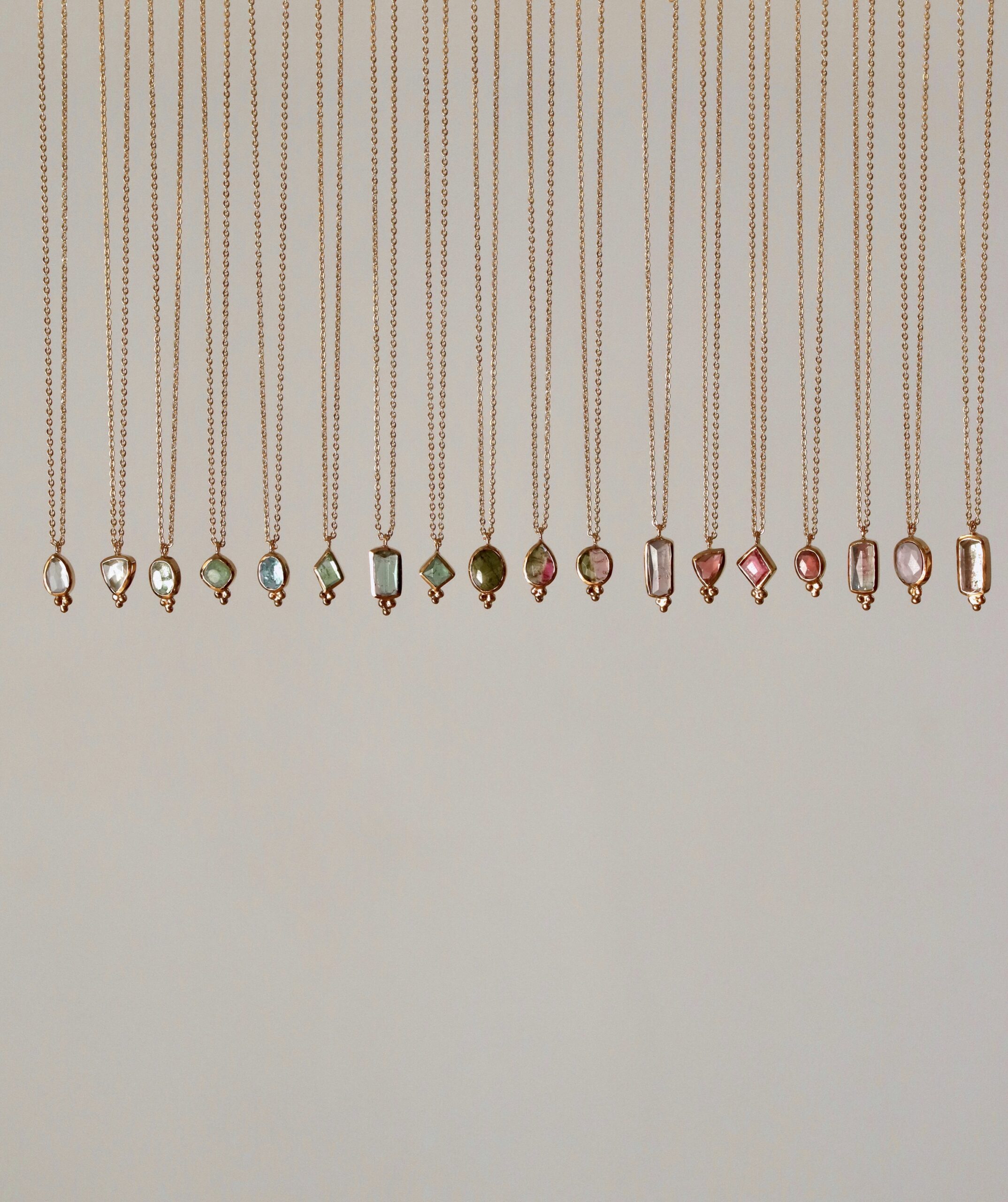 Mini-pendentifs billes et tourmalines