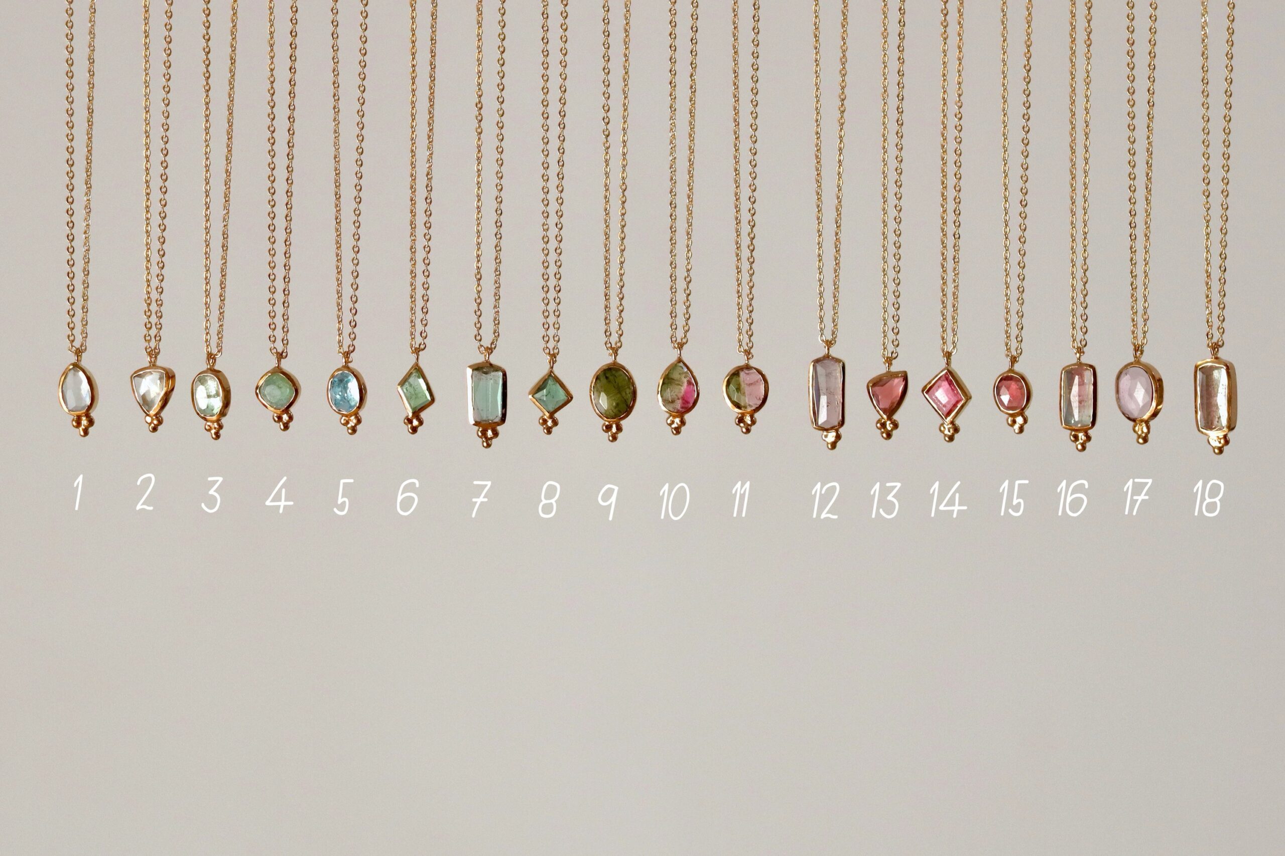 Mini-pendentifs billes et tourmalines – Image 4