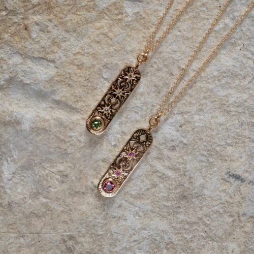 Cartouche égyptienne tourmaline rose