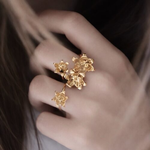 Bague double fleurs de lys