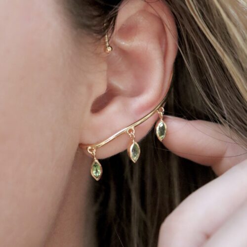 Bijou d’oreille tourmaline