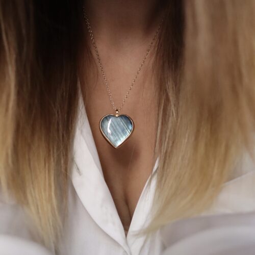 Pendentif cœur de labradorite