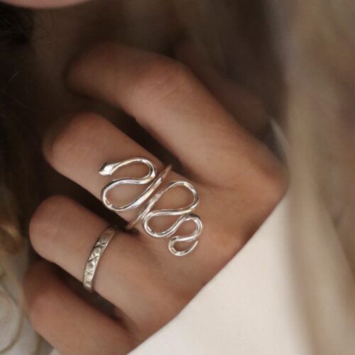Bague serpent en argent 925