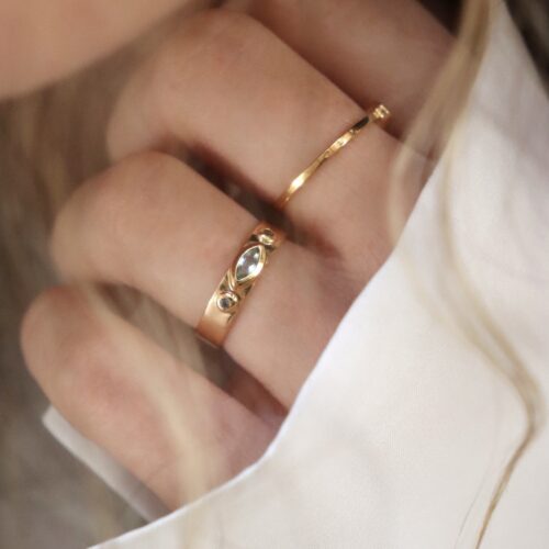 Bague tourmalines vertes